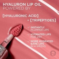 L'Oréal Paris Plump Ambition Hyaluron Lip Oil Besleyici ve Nemlendirici Dudak Parlatıcısı - 510 La Nuit Sparkle