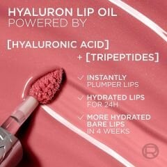 L'Oréal Paris Plump Ambition Hyaluron Lip Oil Besleyici ve Nemlendirici Dudak Parlatıcısı - 380 Rouge In Love