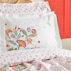 Karaca Home Sarthe %100 Pamuk Çift Kişilik Nevresim Pike Hediyeli Takım Multicolor