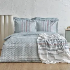 Karaca Home Keira Summer Seti Çift Kişilk Pike Hediyeli Takımı Mavi