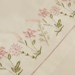 Karaca Home Gres Çift Kişilik Nakışlı Nevresim Pike Takımı Pudra