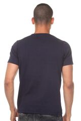 V Yaka Lacivert Erkek T-Shirt