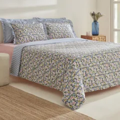 Karaca Home Punava %100 Pamuk Çift Kişilik Nevresim Takımı Lacivert