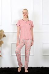 Akbeniz Kadın Gül Kurusu Kısa Kol Pijama Takım 20388