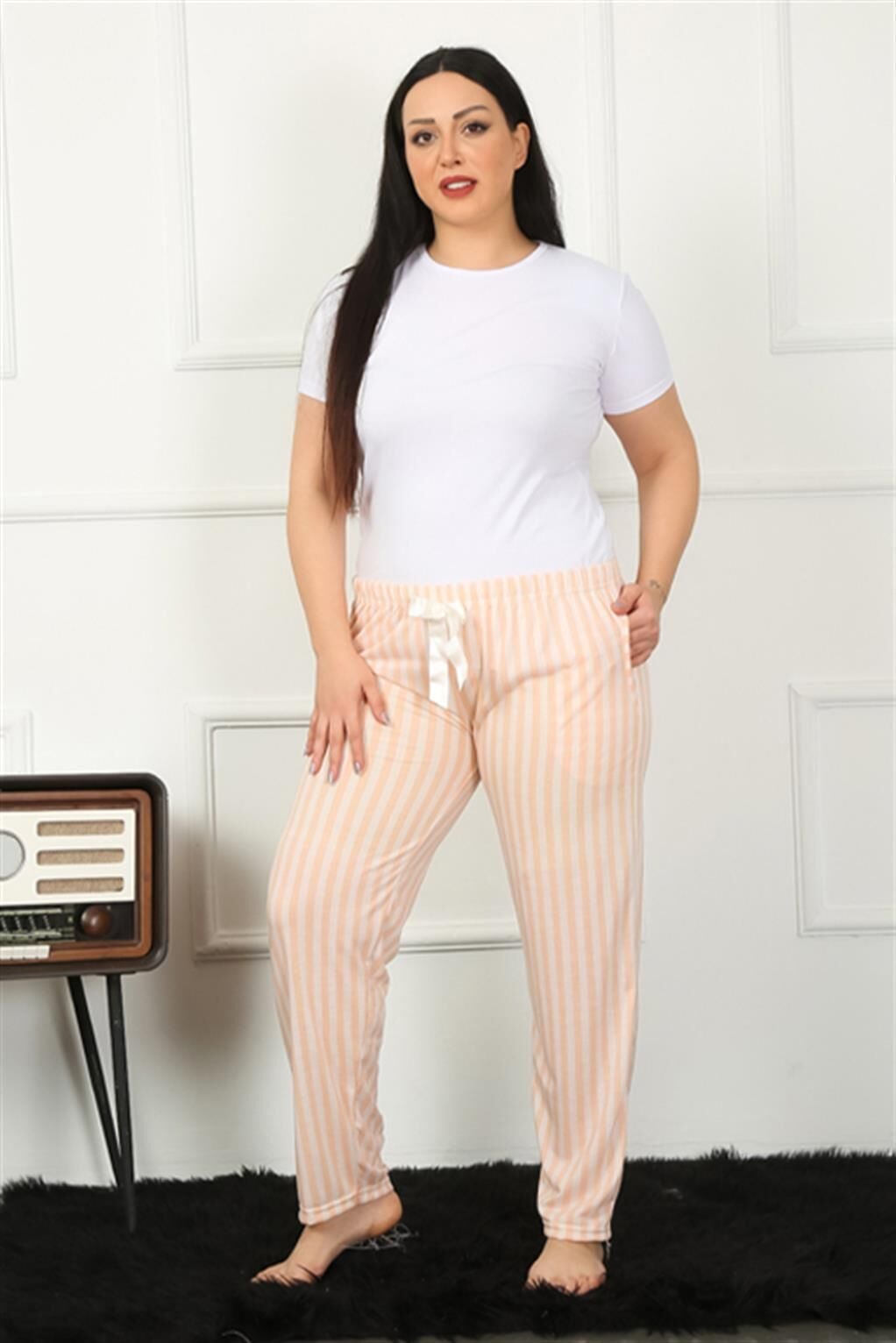 Akbeniz Kadın Pamuklu Büyük Beden Alt Pijama 27453