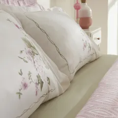 Karaca Home Rosales %100 Pamuk 120 Tel Çift Kişilik Saten Nevresim Takımı