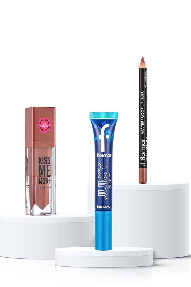 Nude Lip Combo 3'lü Dudak Makyajı Seti