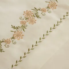 Karaca Home Vanes Çift Kişilik Nakışlı Nevresim Pike Takımı Bej