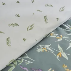 Karaca Home Evergreen %100 Pamuk Çift Kişilik Nevresim Takımı Yeşil