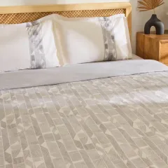 Kaşmir Home Reno %100 Pamuk Çift Kişilik Nevresim Takımı Antrasit