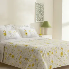 Karaca Home Rosella %100 Pamuk Çift Kişilik Nevresim Takımı Sarı