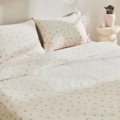 Kaşmir Home Nefso %100 Pamuk Çift Kişilik Nevresim Takımı Rose