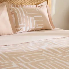 Kaşmir Home Mosy %100 Pamuk Çift Kişilik Nevresim Takımı Bej