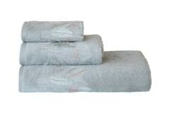 BOMONTI TOWEL 90X150 FEATHER EMBROIDERED GREEN COLOR