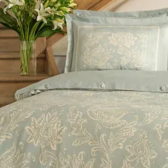 Karaca Home Owen 80 Tel %100 Pamuk Saten Çift Kişilik Nevresim Takımı Mavi