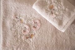 BOMONTI TOWEL 50X90 BIRD EMBROIDERED STONE COLOR