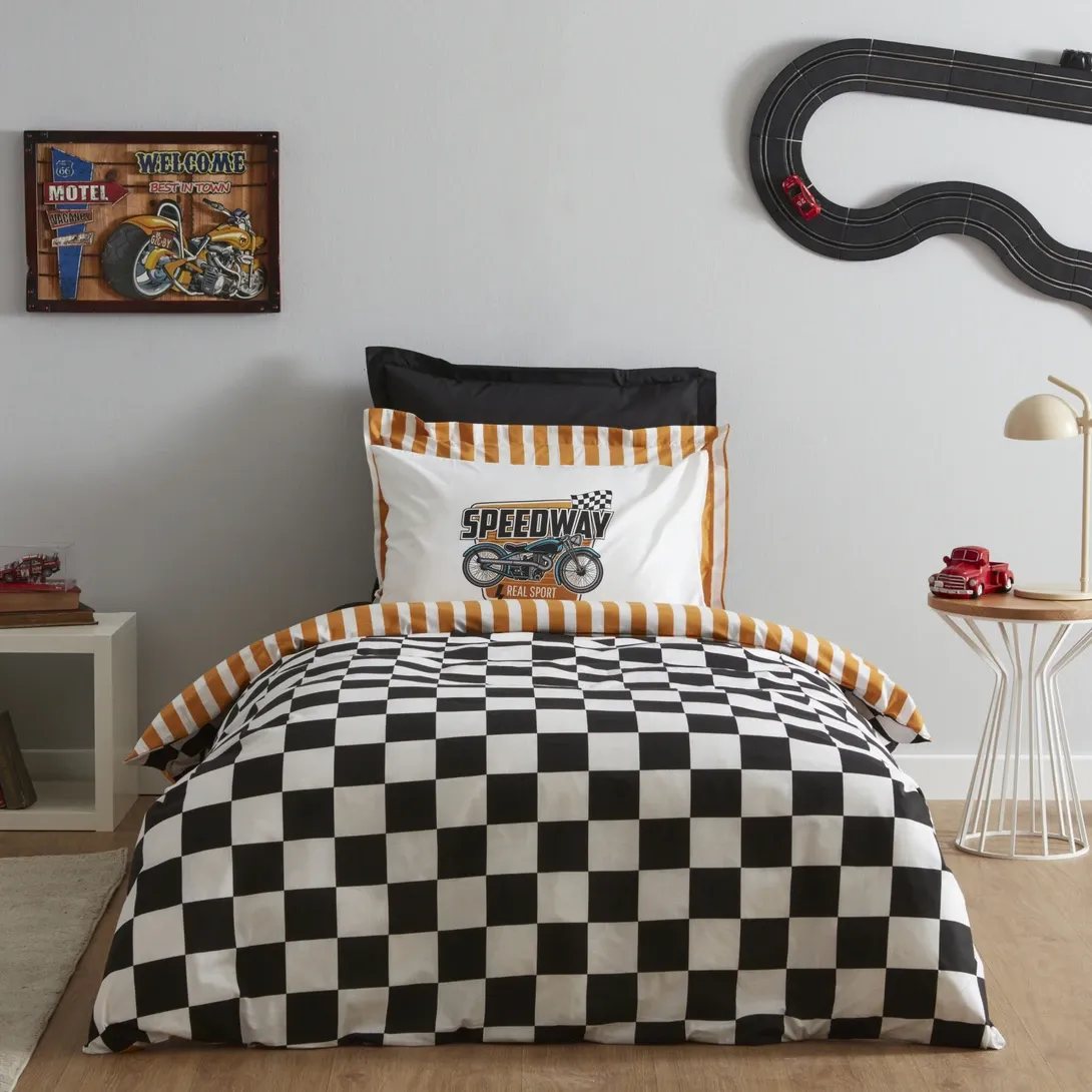 Karaca Home Young Speed Way %100 Pamuk Tek Kişilik Fitted Nevresim Takım