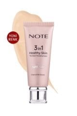 Note 3 in 1 Healthy Skin Light Tinted Moisturizer 50 SPF Renk Ton Eşitleyici Aydınlatıcı Krem - 00 Açık Ton