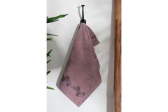 ROSE PATTERNED BORDERED TOWEL 30X50CM DAMSON