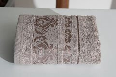 DAMAKS PATTERNED BORDERED TOWEL 30X50CM MINK