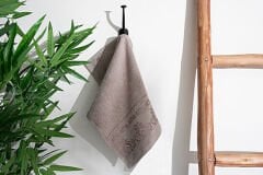 DAMAKS PATTERNED BORDERED TOWEL 30X50CM MINK