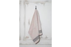 MOTIF PATTERN BORDERED TOWEL 30X50CM STONE