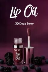 Note Lip Oil 30 Deep Berry Nemlendirici ve Parlatıcı Dudak Bakım Yağı - Mor