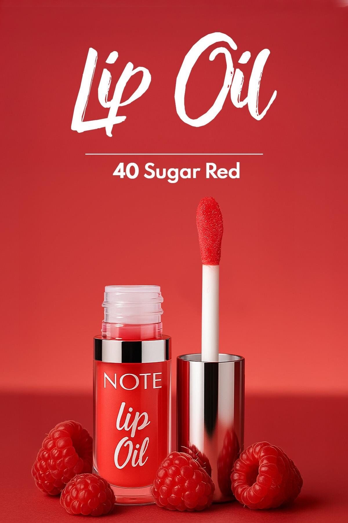 Note Lip Oil 40 Sugar Red Nemlendirici ve Parlatıcı Dudak Bakım Yağı - Kırmızı