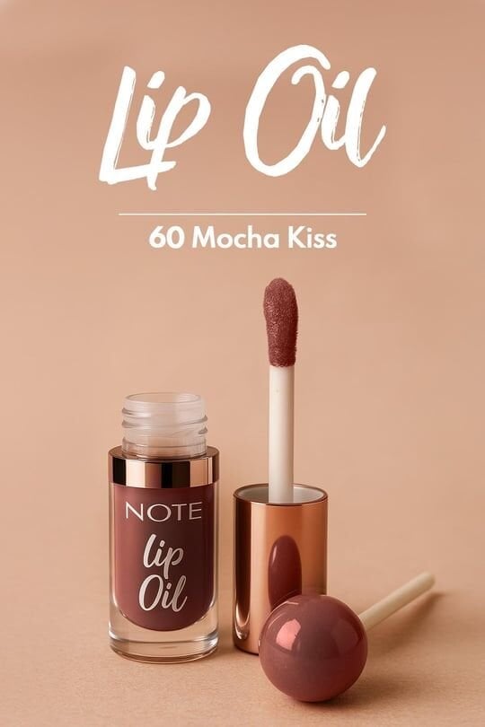 Note Lip Oil 60 Mocha Kiss Nemlendirici ve Parlatıcı Dudak Bakım Yağı - Kahverengi