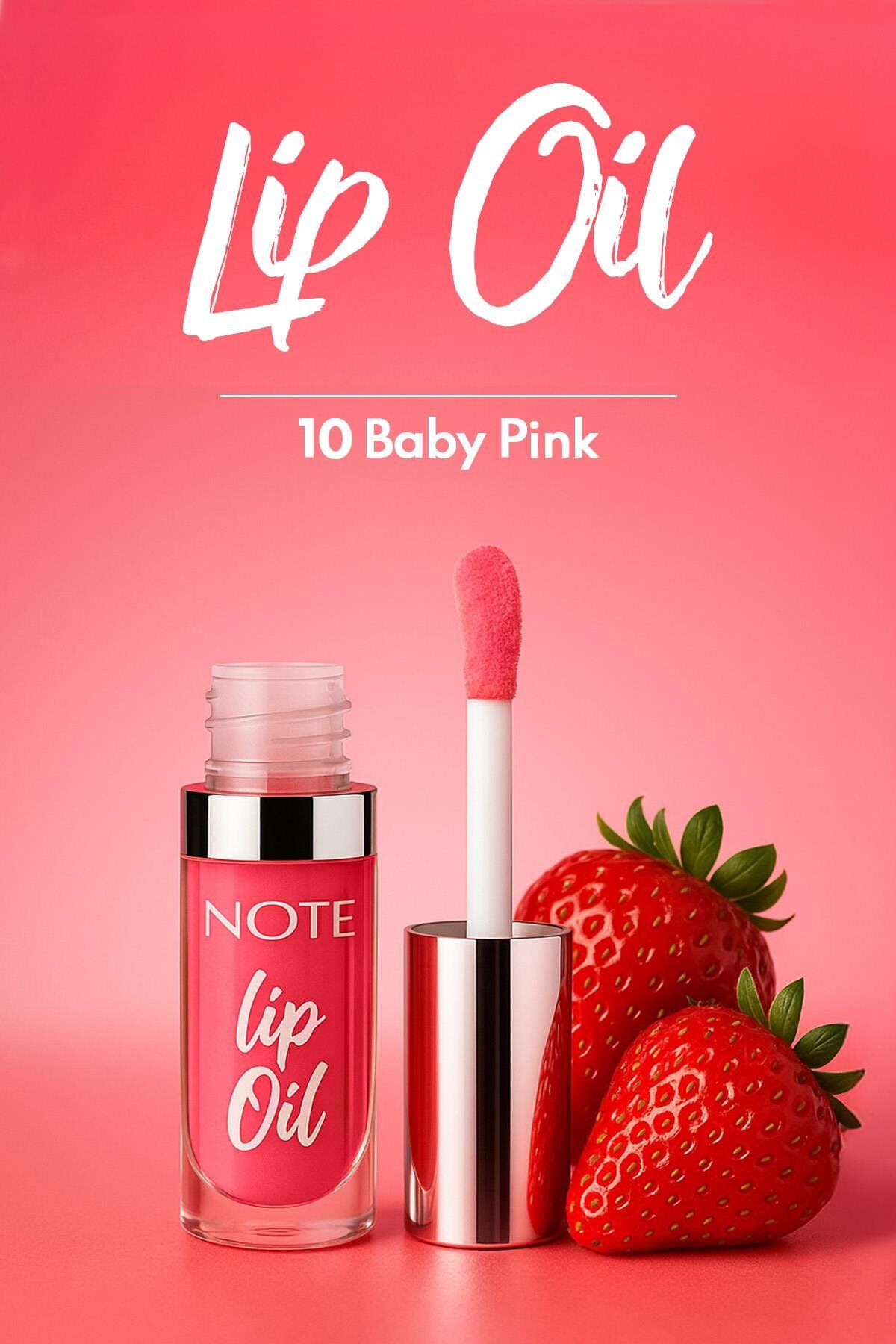 Note Lip Oil 10 Baby Pink Nemlendirici ve Parlatıcı Dudak Bakım Yağı - Pembe