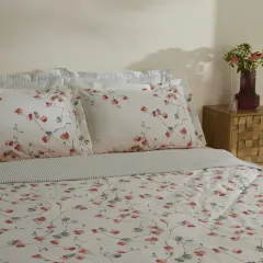 Karaca Home Lilian %100 Pamuk 120 Tel Çift Kişilik Saten Nevresim Takımı