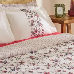 Karaca Home Inara %100 Pamuk Çift Kişilik Nevresim Takımı Kırmızı