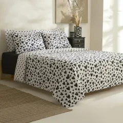 Karaca Home Amour Bliss %100 Pamuk Çift Kişilik Nevresim Takımı Siyah