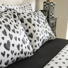 Karaca Home Amour Bliss %100 Pamuk Çift Kişilik Nevresim Takımı Siyah