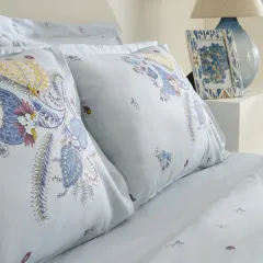 Karaca Home Seliya %100 Pamuk Çift Kişilik Nevresim Takımı Mavi