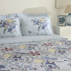 Karaca Home Seliya %100 Pamuk Çift Kişilik Nevresim Takımı Mavi