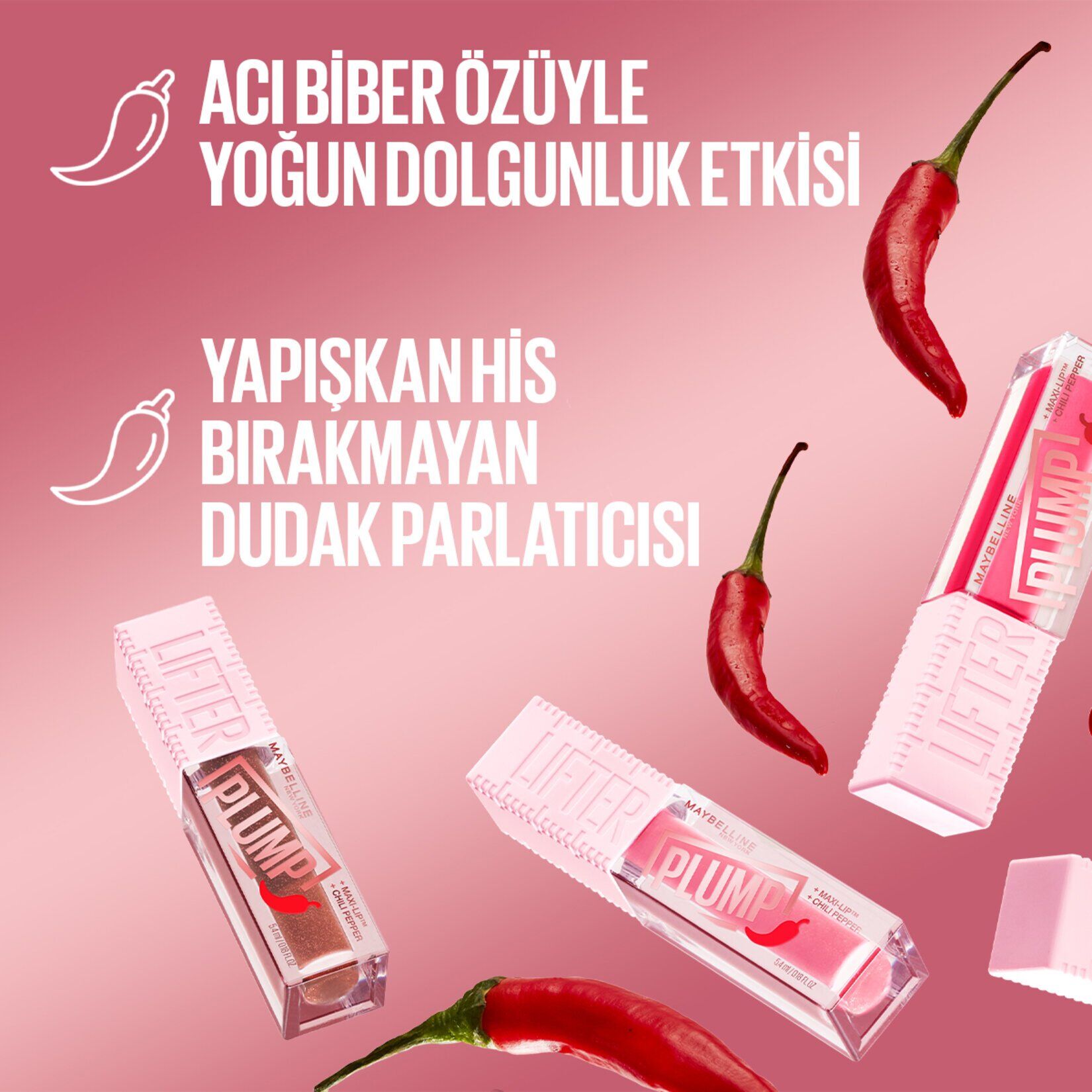 Maybelline New York Lifter Plump Dudak Parlatıcı 004 Red Flag