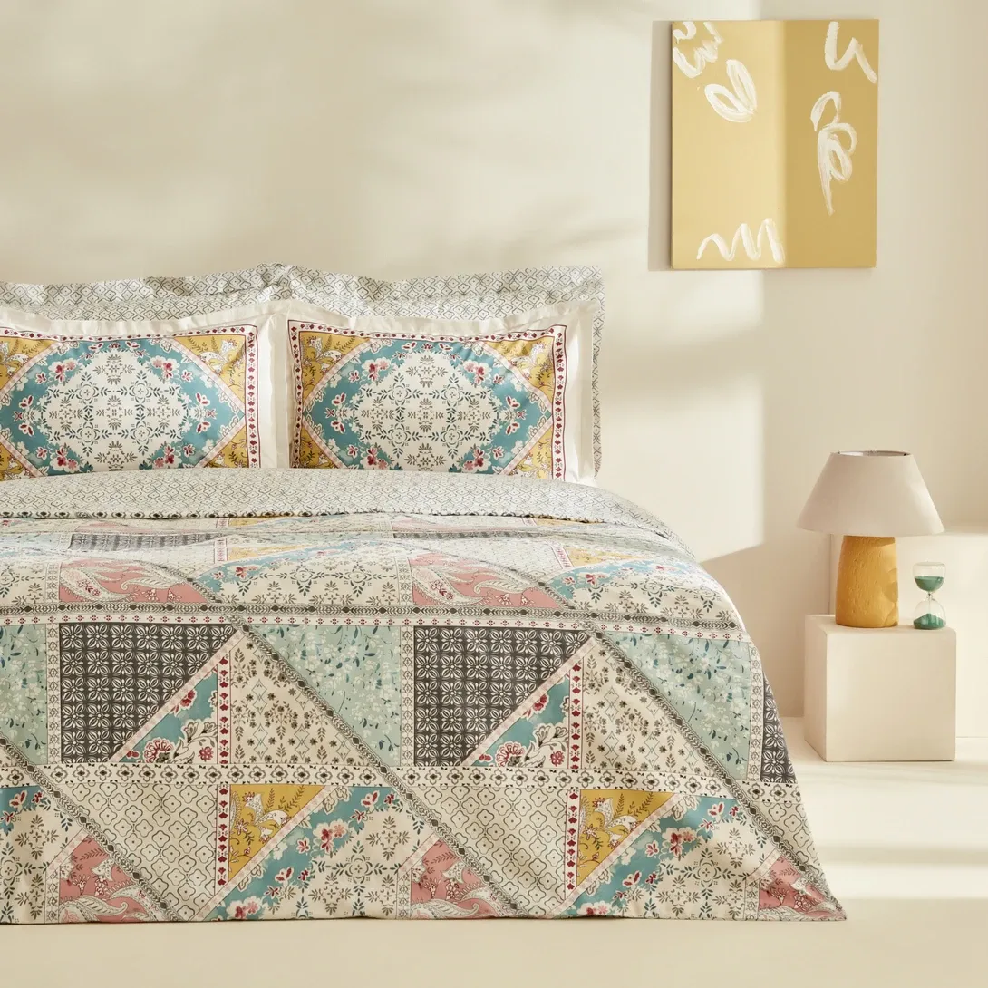 Karaca Home Edella %100 Pamuk Çift Kişilik Nevresim Takımı Multicolor