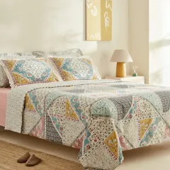 Karaca Home Edella %100 Pamuk Çift Kişilik Nevresim Takımı Multicolor