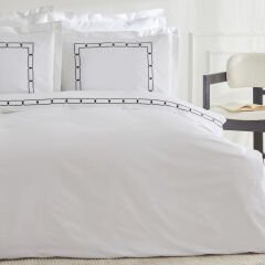 Karaca Home White Collection Diane 80 Tel %100 Pamuk Çift Kişilik Percale Nevresim Takımı Nakışlı Beyaz