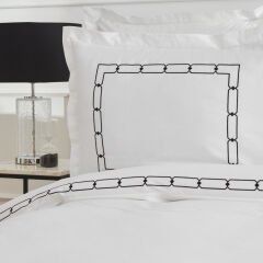 Karaca Home White Collection Diane 80 Tel %100 Pamuk Çift Kişilik Percale Nevresim Takımı Nakışlı Beyaz