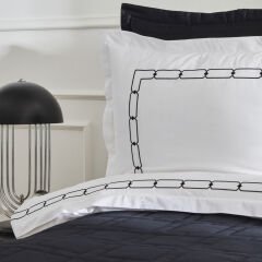 Karaca Home White Collection Diane 80 Tel %100 Pamuk Çift Kişilik Percale Nevresim Takımı Nakışlı Beyaz