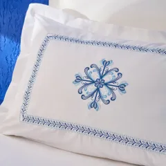 Karaca Home Clarissa Nakışlı %100 Pamuk Çift Kişilik Nevresim Takımı Beyaz