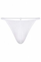 Erkek Fantezi Beyaz Pamuklu String XL
