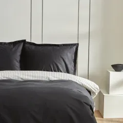 Karaca Home Cool Touch Stripe Çift Kişilik Nevresim Takımı Siyah