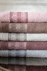 STRIP PATTERNED BORDERED 6-PIECE ASSOCIATION TOWEL 30X50CM