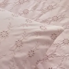 Karaca Home Vivien Brodeli %100 Pamuk Çift Kişilik Nevresim Takımı Pudra