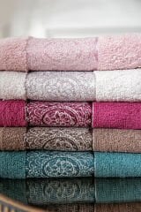 PAINTED BORDERED 6-PIECE ASsorted TOWEL 30X50CM