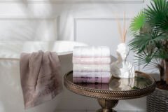 DAMASK PATTERNED BORDERED 6-PIECE ASSOCIATION TOWEL 30X50CM