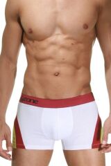Beyaz Parçalı Desenli Erkek Boxer S
